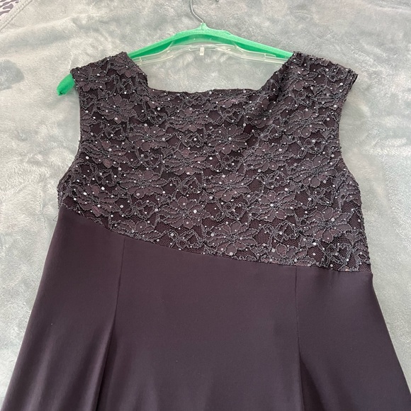 Deep Gray Dress with sequence and shirring on top. - Picture 6 of 7